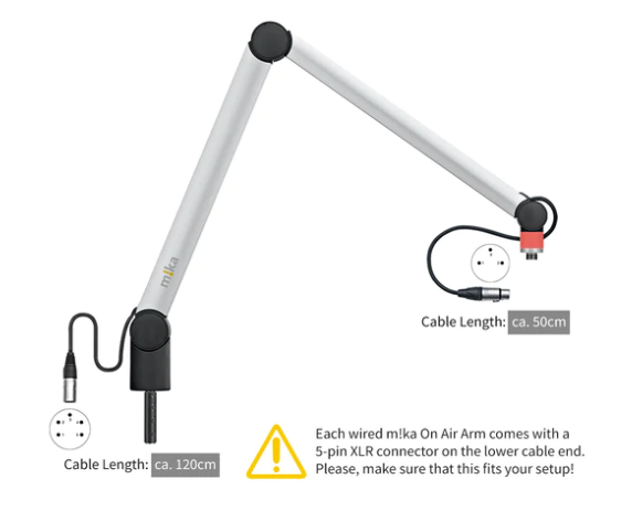 Yellowtec YT3205 m!ka "ON AIR" Microphone Arm M aluminium with XLR connectors